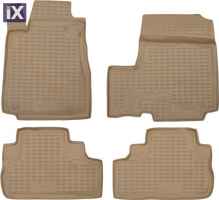 3D Λαστιχένια πατάκια για Honda CR-V (2002-2007) μπεζ - 4τμχ.