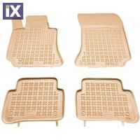 Λαστιχένια πατάκια Rezaw Plast για Volkswagen Sharan (1996-2010) / Ford Galaxy (1996-2006) / Seat Alhambra (1996-2010) Σετ - τύπου σκαφάκι - μπεζ - 4τμχ.