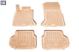 Λαστιχένια πατάκια Rezaw Plast για BMW σειρά 5 F10 / F11 (2010-2013) - τύπου σκαφάκι - μπεζ - 4τμχ.