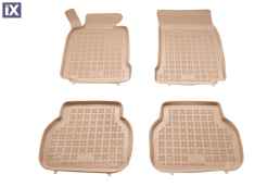 Λαστιχένια πατάκια Rezaw Plast για BMW σειρά 5 E39 (1996-2003) - τύπου σκαφάκι - μπεζ - 4τμχ.