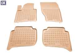 Λαστιχένια πατάκια Rezaw Plast για VW Touareg / Porsche Cayenne (2010-2018) - τύπου σκαφάκι - μπεζ - 4τμχ.