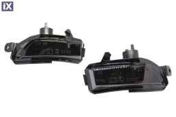 Τρεχούμενα led φλας για καθρέφτες για Skoda Fabia (2014+), Rapid (2012+) / Seat Toledo (2012+) - φιμέ με τρεχούμενο φλας - σετ 2τμχ.