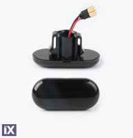 Led φλας φτερού για Dacia Duster 1 (2008-2017), Lodgy, Dokker 1 (2008 - 2012) - φιμέ με τρεχούμενο φλας - σετ 2τμχ.