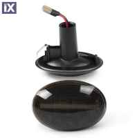 Led φλας φτερού για Mini Cooper R55,R56,R57,R58,R59 (2006-2013) - φιμέ με τρεχούμενο φλας - σετ 2τμχ.