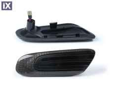 Led φλας φτερού για Mini Cooper F55,F56,F57 (2014-2021) - φιμέ με τρεχούμενο φλας - σετ 2τμχ.