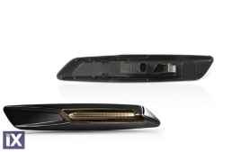 Led φλας φτερού για BMW E88,E82,E60,E90,E91,X1 E84, X3 E83 - φιμέ με τρεχούμενο φλας - σετ 2τμχ.