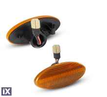 Led φλας φτερού για Opel Vectra B  (1995-2002) - φιμέ με τρεχούμενο φλας - σετ 2τμχ.