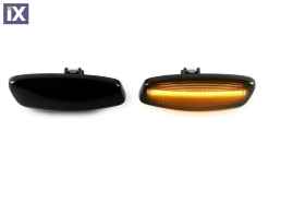 Led φλας φτερού για Peugeot 307, 308, 3008, 5008 / Citroen C3, C4, C5, DS3, DS4 - φιμέ σετ 2τμχ.