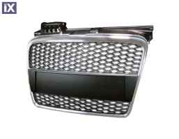 Μάσκα με σήμα για Audi A3 (2005-2008) - RS-Look με πλαίσιο χρωμίου