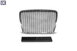 Μάσκα χωρίς σήμα για Audi A6 C6 (2008-2011) - RS Look με πλαίσιο χρωμίου