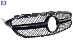 Μάσκα για Mercedes  C-Class  W205 (2014+) - AMG look μαύρη