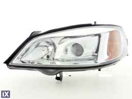 Φανάρια εμπρός για Opel Astra G (1998-2004) - χρωμίου , χωρίς λάμπες (Η7) - σετ 2τμχ.