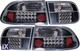 Πίσω φανάρια led για Honda Civic  (1991-1995) 2D / 4D - μαύρα - σετ 2τμχ.