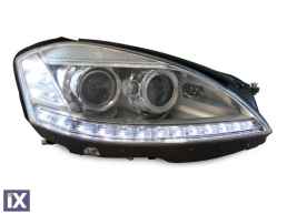 Φανάρια εμπρός led για Mercedes W221 S-Class (2005-2008) , με λάμπες (Η1) - σετ 2τμχ.