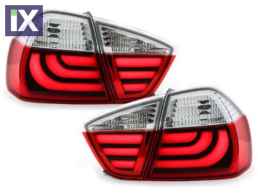 Πίσω φανάρια led για BMW E90 (2005-2008) -  chrome - σετ 2τμχ.