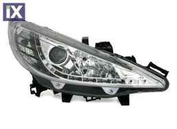 Φανάρια εμπρός led για Peugeot 207 (2006-2009) , με λάμπες (Η1) - σετ 2τμχ.