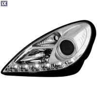 Φανάρια εμπρός led για Mercedes R171 CLK (2004-2011) , με λάμπες (Η1) - σετ 2τμχ.