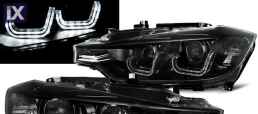 Φανάρια εμπρός led angel eyes για BMW F30 (2011+) - για εργοστασιακά xenon , χωρίς λάμπες (Η7) - σετ 2τμχ.