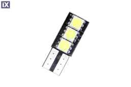 Led λάμπα τύπου Τ10 10W με 3 SMD led από τη μία πλευρά  - CANBUS - 1τμχ.