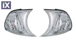 Φλας δίπλα στο φανάρι  BMW E46 coupe / cabrio (2001-2003) - χρωμίου - σετ 2τμχ.