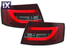 Πίσω φανάρια led για Audi A6 4F sedan (2004-2008) - lightbar design με φιμέ φλας - σετ 2τμχ.