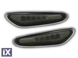 Led φλας για BMW E46  (2001-2005) / E60  / X3 (2004-2009) - μαύρο - σετ 2τμχ.