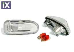 Φλας για Mercedes  W140 /  W202 / VITO / W210 (1995-1999) - χρωμίου - σετ 2τμχ.