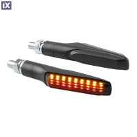 ΦΛΑΣ MOTO ΠΙΣΩ 12V SMD LED ΜΑΥΡΟ 3 ΧΡΗΣΕΩΝ (ΘΕΣΕΩΣ /ΦΛΑΣ/ΣΤΟΠ) 91x15mm  LAMPA  - 2 TEM.