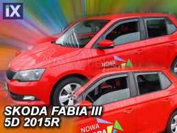 SKODA FABIA III 5D 2014+  HTB ΜΑΚΡΥ ΣΕΤ ΑΝΕΜΟΘΡΑΥΣΤΕΣ ΑΥΤΟΚΙΝΗΤΟΥ ΑΠΟ ΕΥΚΑΜΠΤΟ ΦΙΜΕ ΠΛΑΣΤΙΚΟ HEKO - 4 ΤΕΜ.