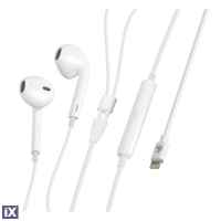 ΑΚΟΥΣΤΙΚΑ BLUETOOTH ΜΕ ΜΙΚΡΟΦΩΝΟ ΚΑΙ ΚΑΛΩΔΙΟ 120cm ΓΙΑ APPLE (8PIN) ΛΕΥΚΑ LAMPA - 1 TEM.