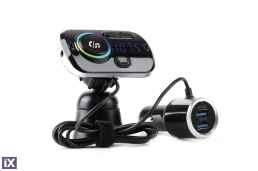 FM TRANSMITTER ΑΝΑΠΤΗΡΑ BT-03 QC 3.0 BLUETOOTH ΜΕ ΦΟΡΤΙΣΤΗ USB 2,4A
