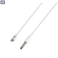 ΚΑΛΩΔΙΟ ΣΥΝΔΕΣΗΣ APPLE 8PIN ΣΕ AUX 100cm ΛΕΥΚΟ LAMPA - 1 TEM.