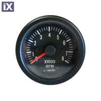 ΣΤΡΟΦΟΜΕΤΡΟ 0-8.000rpm 52mm ΜΑΥΡΟ