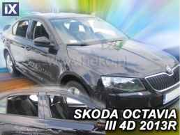 SKODA OCTAVIA III 5D LTB 2013+ ΣΕΤ ΑΝΕΜΟΘΡΑΥΣΤΕΣ ΑΥΤΟΚΙΝΗΤΟΥ ΑΠΟ ΕΥΚΑΜΠΤΟ ΦΙΜΕ ΠΛΑΣΤΙΚΟ HEKO - 4 ΤΕΜ.