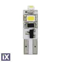 T5 10-30V W2x4,6d 22lm (ΚΑΡΦΩΤΟ) Λευκό Διάθλασης HYPER-LED3 BLISTER 2τεμ.