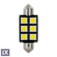Λαμπάκια Πλαφονιέρας 24-30V SV8,5-8 15x39mm 108lm HYPER-LED18 (Διπλής Πολικότητας) BLISTER 2τεμ