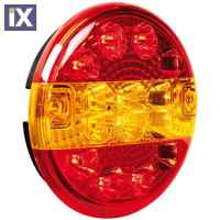 ΦΩΣ ΦΟΡΤΗΓΟΥ ΠΙΣΩ 12/24V 14LED ΚΟΚΚΙΝΟ/ΠΟΡΤΟΚΑΛΙ 3 ΧΡΗΣΕΩΝ ΣΤΡΟΓΓΥΛΟ 140mm 1ΤΕΜ.