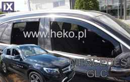 MERCEDES GLC X253 5D 2016+   ΣΕΤ ΑΝΕΜΟΘΡΑΥΣΤΕΣ ΑΥΤΟΚΙΝΗΤΟΥ ΑΠΟ ΕΥΚΑΜΠΤΟ ΦΙΜΕ ΠΛΑΣΤΙΚΟ HEKO - 4 ΤΕΜ.