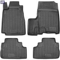 HONDA CR-V III 2007+ ΜΑΡΚΕ ΠΑΤΑΚΙΑ ΣΕ ΣΚΑΦΗ TPE ΛΑΣΤΙΧΟ ΣΕ ΑΝΘΡΑΚΙ ΣΚΟΥΡΟ ΓΚΡΙ ΧΡΩΜΑ NOVLINE - 4 ΤΕΜ.