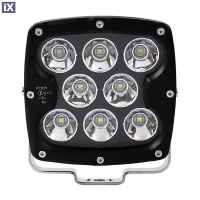 ΠΡΟΒΟΛΕΑΣ ΟΔΗΓΗΣΗΣ LED DRIVING LIGHTS  ΜΑΥΡΟΣ 10-32V 80W 5600lm 8 CREE LED ΤΕΤΡΑΓΩΝΟΣ (130 x 130 x 86 mm) M-TECH