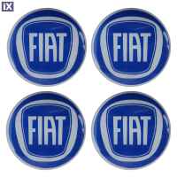 FIAT ΑΥΤΟΚΟΛΛΗΤΑ ΣΗΜΑΤΑ ΖΑΝΤΩΝ 6 cm ΜΠΛΕ/ΓΚΡΙ ΜΕ ΕΠΙΚΑΛΥΨΗ ΣΜΑΛΤΟΥ  - 4 ΤΕΜ.