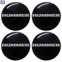 HUMMER ΑΥΤΟΚΟΛΛΗΤΑ ΣΗΜΑΤΑ ΖΑΝΤΩΝ 6 cm ΜΑΥΡΑ ΜΕ ΕΠΙΚΑΛΥΨΗ ΣΜΑΛΤΟΥ  - 4 ΤΕΜ.