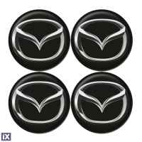 MAZDA ΑΥΤΟΚΟΛΛΗΤΑ ΣΗΜΑΤΑ ΖΑΝΤΩΝ 6 cm ΜΑΥΡΑ ΜΕ ΕΠΙΚΑΛΥΨΗ ΣΜΑΛΤΟΥ  - 4 ΤΕΜ.