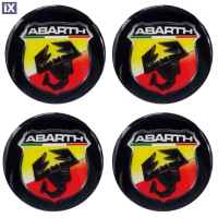ABARTH ΑΥΤΟΚΟΛΛΗΤΑ ΣΗΜΑΤΑ ΖΑΝΤΩΝ 6 cm ΜΑΥΡΟ ΜΕ ΕΠΙΚΑΛΥΨΗ ΣΜΑΛΤΟΥ  - 4 ΤΕΜ.