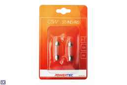 ΛΑΜΠΑΚΙΑ ΠΛΑΦΟΝΙΕΡΑΣ C5W 12V 5W SV8,5-8 11x36mm POWERTEC STANDARD ΑΛΟΓΟΝΟΥ 2ΤΕΜ.