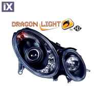 MERCEDES E-KLAS W211 02-06 DRAGONLIGHT+LED BLACK