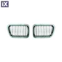 BMW ΣΕΙΡΑ 3 E36 1996-1999  COUPE/CABRIO/COMPACT ΜΑΣΚΑΚΙΑ ΕΜΠΡΟΣ SPORT-LOOK ΧΡΩΜΙΟ (ΚΑΡΔΙΕΣ)
