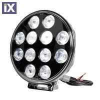 ΠΡΟΒΟΛΕΑΣ ORION 9-36V 12LED 120W 8.400LM 6.000K 215mm ΜΑΥΡΟΣ ΑΔΙΑΒΡΟΧΟΣ 1ΤΕΜ.