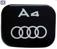 AUDI A4 4/5D 1995-2001  ΑΥΤΟΚΟΛΛΗΤΟ ΤΑΠΑΣ ΡΕΖΕΡΒΟΥΑΡ 18 x 14 cm ΜΑΥΡΟ/ΧΡΩΜΙΟ ΜΕ ΕΠΙΚΑΛΥΨΗ ΕΠΟΞΕΙΔΙΚΗΣ ΡΥΤΙΝΗΣ (ΥΓΡΟ ΓΥΑΛΙ) - 1 ΤΕΜ.