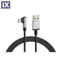 ΚΑΛΩΔΙΟ ΦΟΡΤΙΣΗΣ ΚΑΙ ΣΥΓΧΡΟΝΙΣΜΟΥ MICRO USB 90 ΜΟΙΡΩΝ 100cm GAMING/VIDEO/GPS